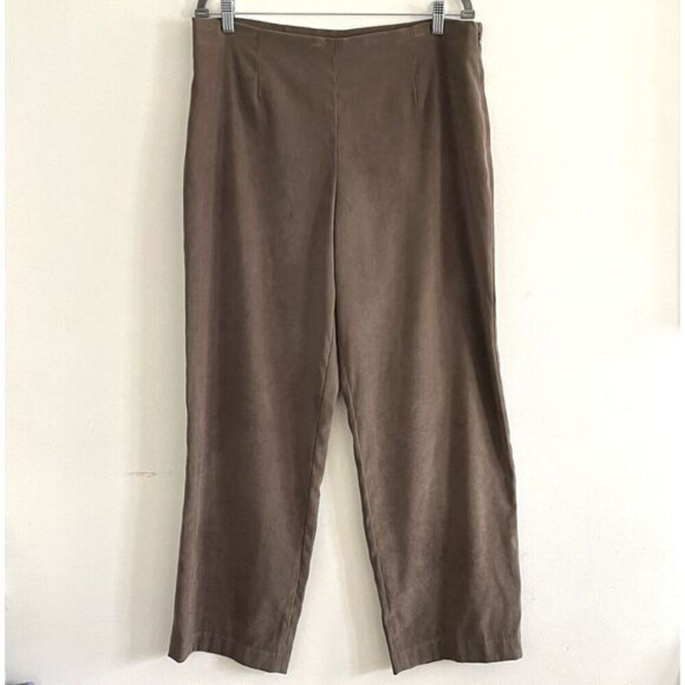 J.Jill Womens Trouser Pants Size‎ 12 Brown Straight Leg Work Office Career Knit